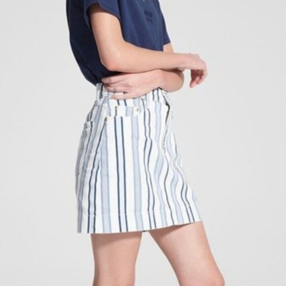 Nobody Denim 100% cotton striped Piper Mini Skirt